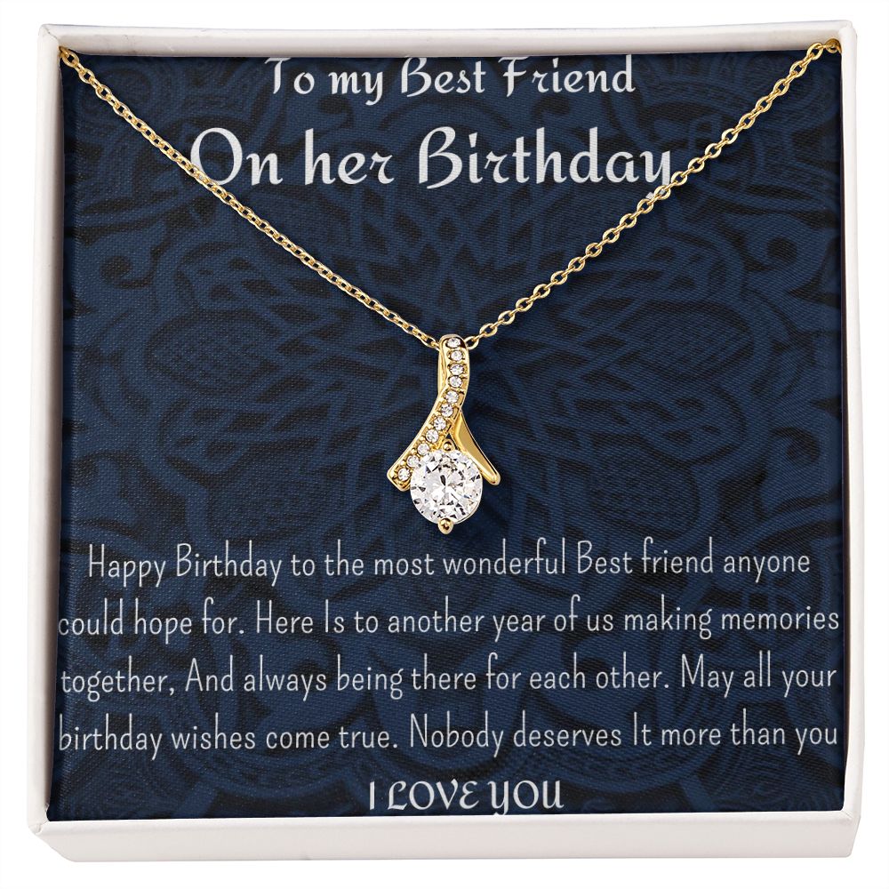 TO MY BEST FRIEND BIRTHDAY NECKLACE ( TO HER )