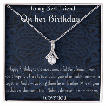 TO MY BEST FRIEND BIRTHDAY NECKLACE ( TO HER )