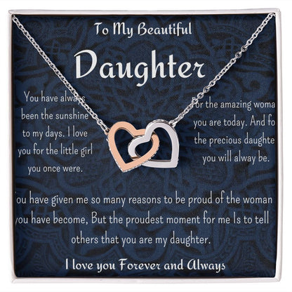 To My Beautiful Daughter Necklace